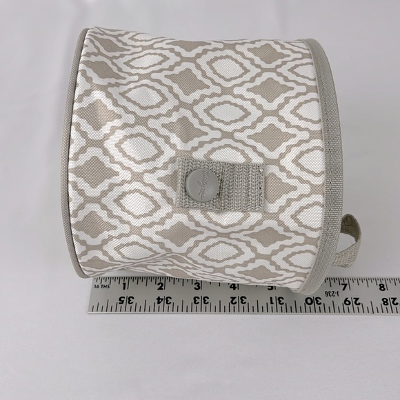 Thirty-one Oh Snap Mini Storage Bin Perfect Pendant Taupe White - Picture 9 of 10